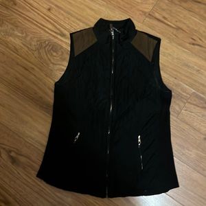 Charter Club Women’s Misses Blue & Brown Zipper Vest  Size Small